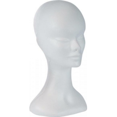 Tête polystyrène dame 
