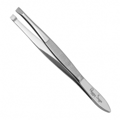 Pince à épiler mors biais rectifié souple