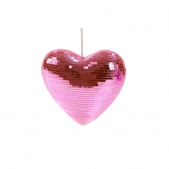 Décoration coeur rose mosaïque