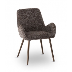 Chaise trevise brun chiné