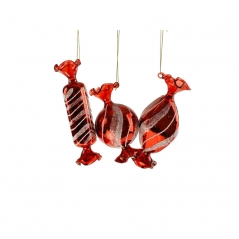 Décoration bonbons rouges à suspendre