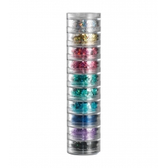 Kit de 10 pots de paillettes Glitter mix