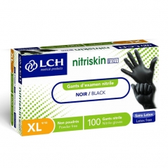 Gants nitrile noir Nitriskin non poudrés 